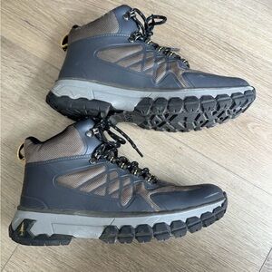 Bass Outdoor Men's Peak Trail 2 Mid Top Black Brown Gray Hiking Boots Size 8.5